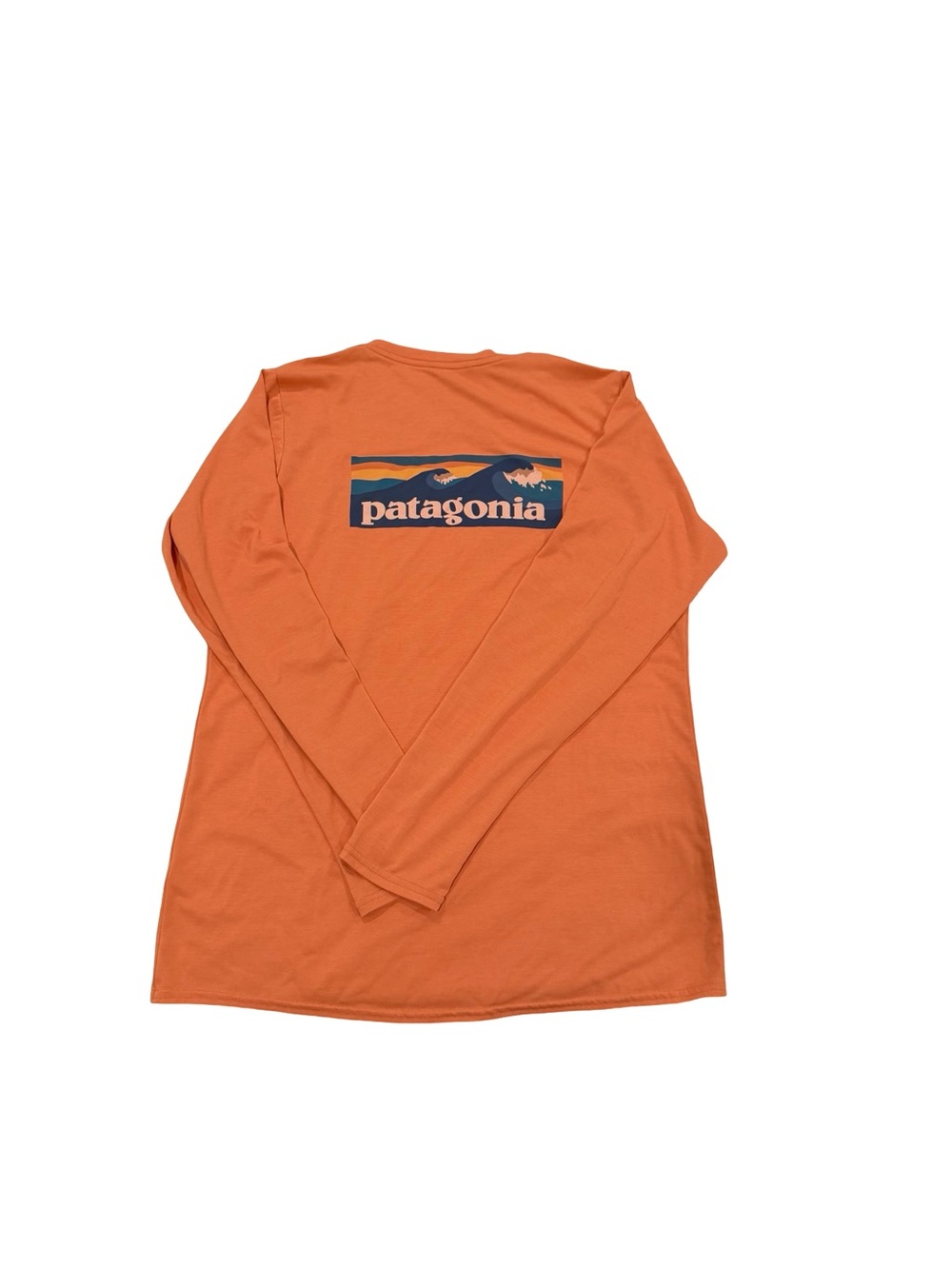 Patagonia Women’s Orange Long-Sleeve Logo Tee